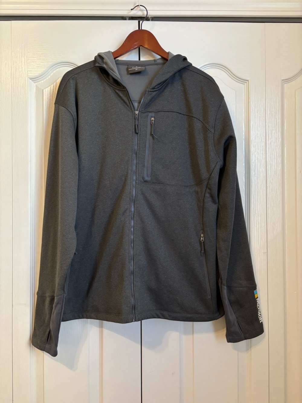 Fossa Men's Hooded Performance Jacket - Charcoal Gray